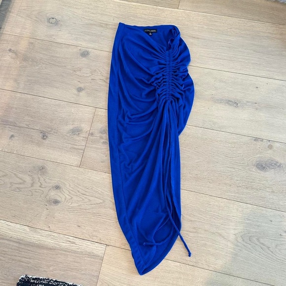 JLUXLABEL Blue Rouched Skirt - Picture 3 of 6